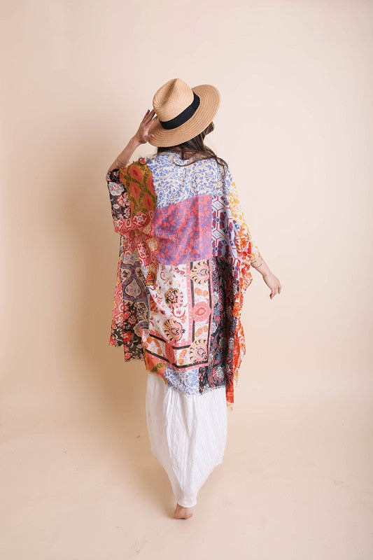 Boho Floral Patchwork Kimono