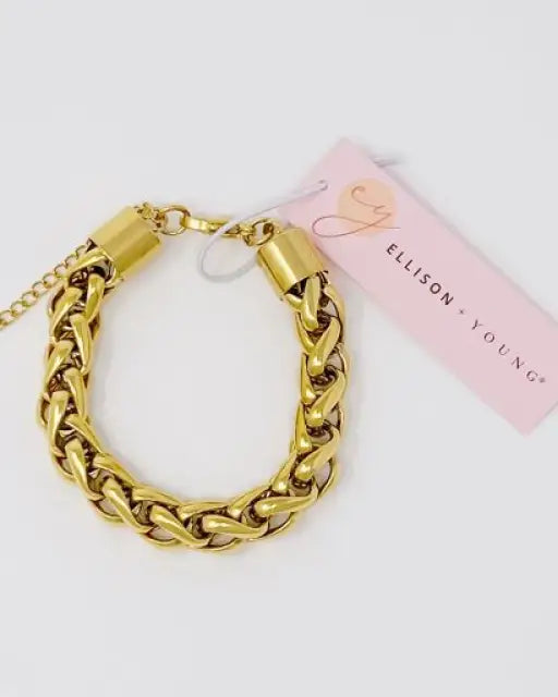 Bold And Edgy Chain Bracelet - Gold / OS