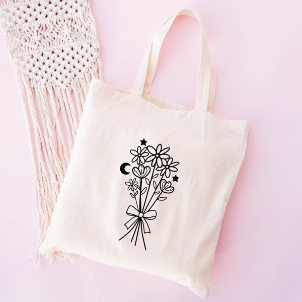 Bouquet With Ribbon Tote