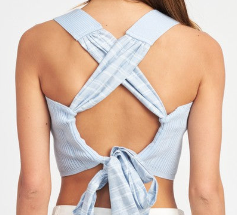 Bow Cropped Tank Top