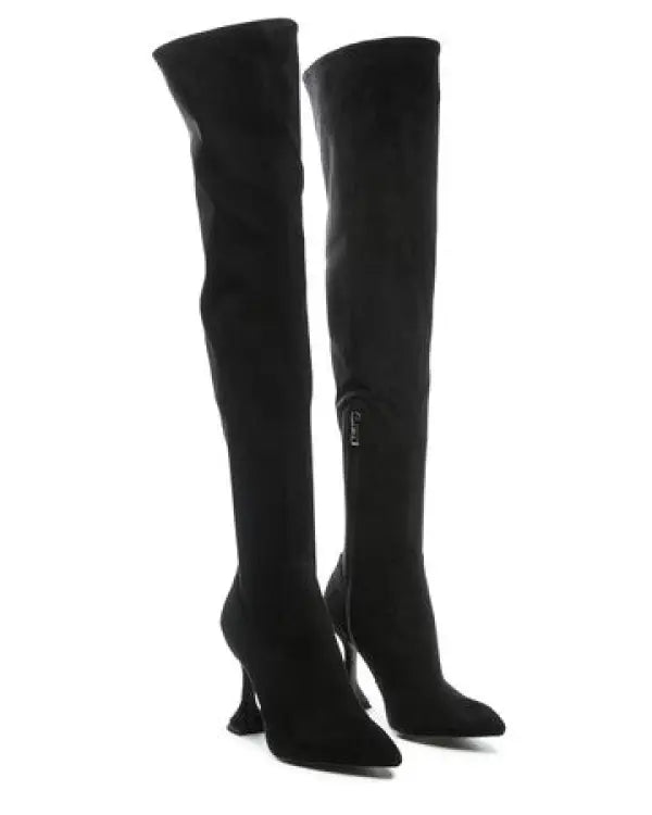 Brandy Over-The-Knee High-Heeled Boots