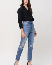 Brianne Super High Rise Stretch Mom Jeans