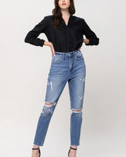 Brianne Super High Rise Stretch Mom Jeans