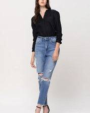 Brianne Super High Rise Stretch Mom Jeans