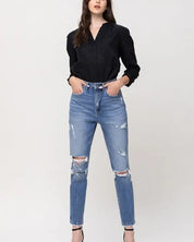 Brianne Super High Rise Stretch Mom Jeans