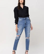 Brianne Super High Rise Stretch Mom Jeans