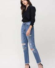 Brianne Super High Rise Stretch Mom Jeans