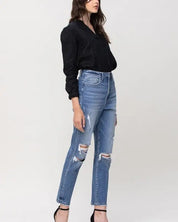 Brianne Super High Rise Stretch Mom Jeans