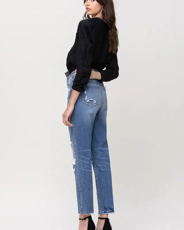 Brianne Super High Rise Stretch Mom Jeans