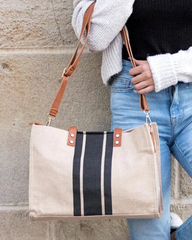 Canvas Stripe Tote