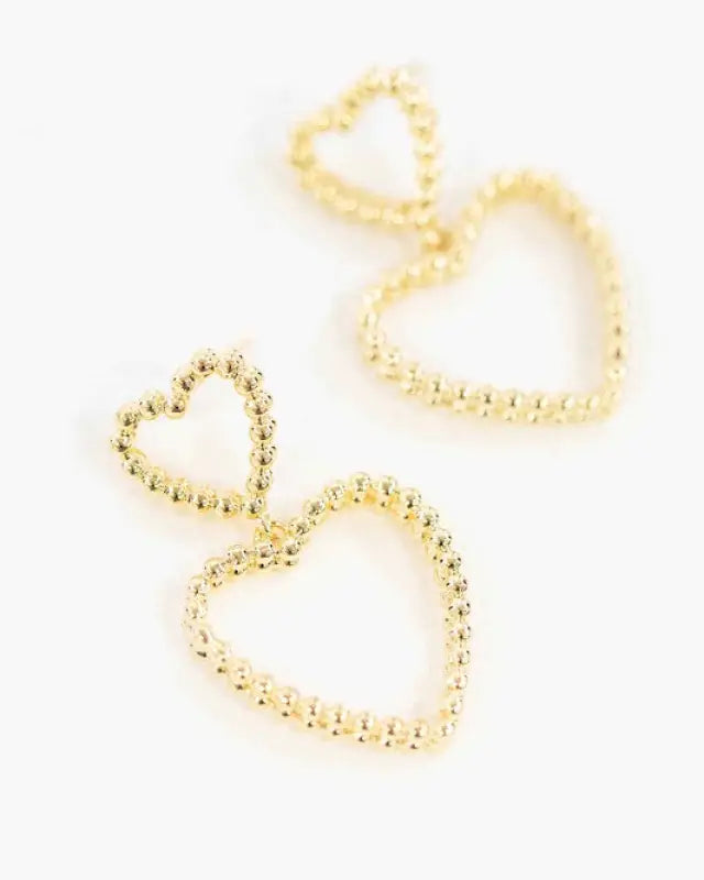 Cara Heart Drop Earrings