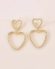 Cara Heart Drop Earrings