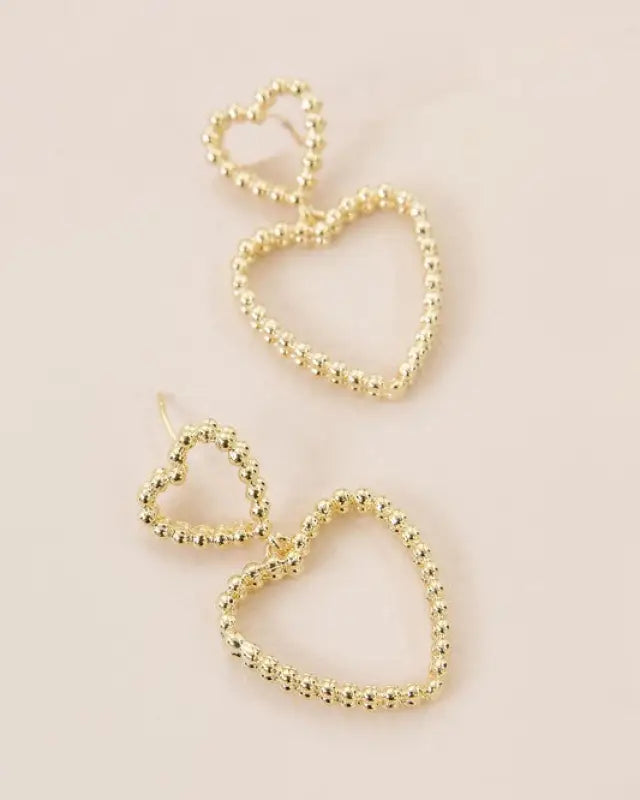 Cara Heart Drop Earrings