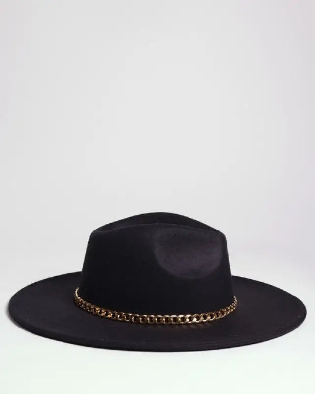 CHAIN BELT FEDORA HAT - Mint/Gdmn / Os