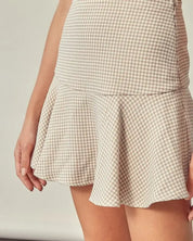 Checkered A-Line Skort