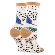 Cheetah Charm - Women’s Cotton Crew Socks Multi / WS