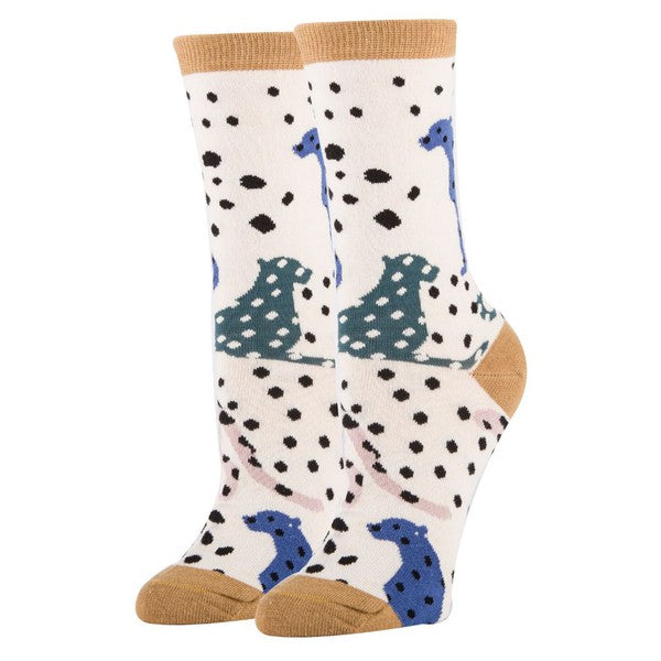 Cheetah Charm - Women’s Cotton Crew Socks Multi / WS