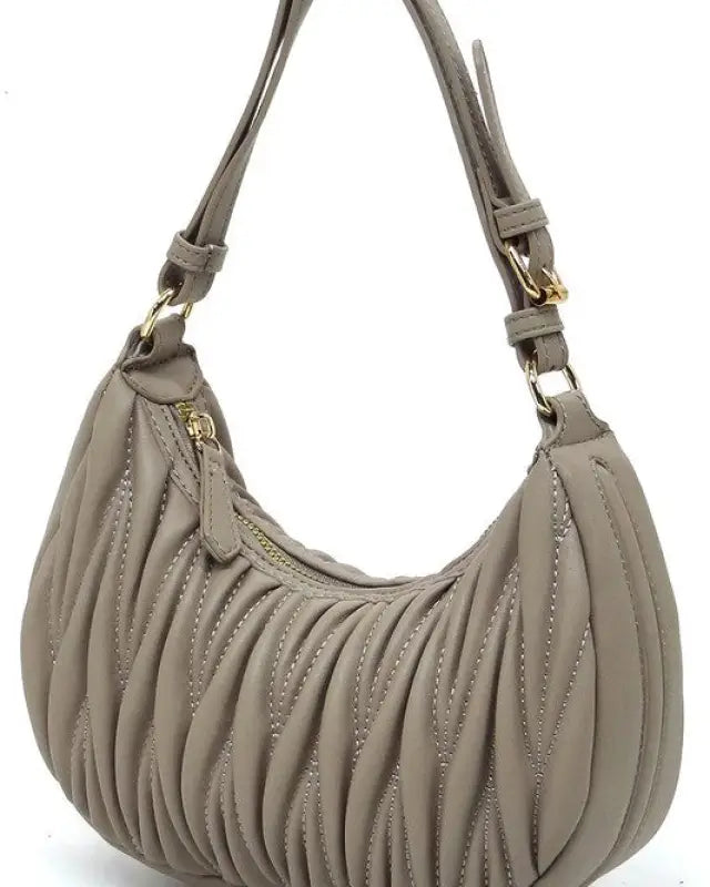 Chevron Quilted Shoulder Bag Hobo