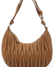 Chevron Quilted Shoulder Bag Hobo