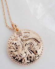 Chinese Zodiac Coin Necklace - Dragon