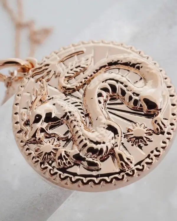 Chinese Zodiac Coin Necklace - Dragon