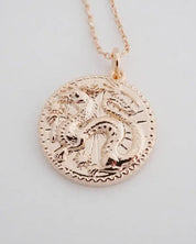 Chinese Zodiac Coin Necklace - Dragon