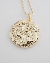 Chinese Zodiac Coin Necklace - Dragon