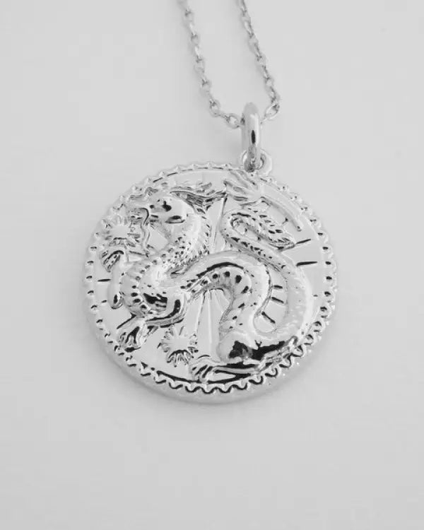 Chinese Zodiac Coin Necklace - Dragon