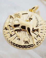 Chinese Zodiac Coin Necklace - Horse