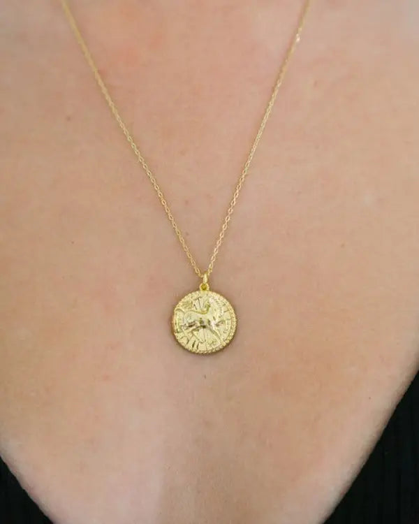 Chinese Zodiac Coin Necklace - Horse