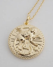 Chinese Zodiac Coin Necklace - Monkey