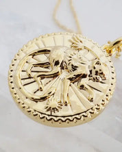 Chinese Zodiac Coin Necklace - Monkey