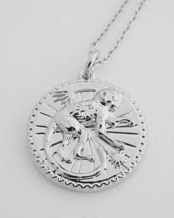 Chinese Zodiac Coin Necklace - Monkey