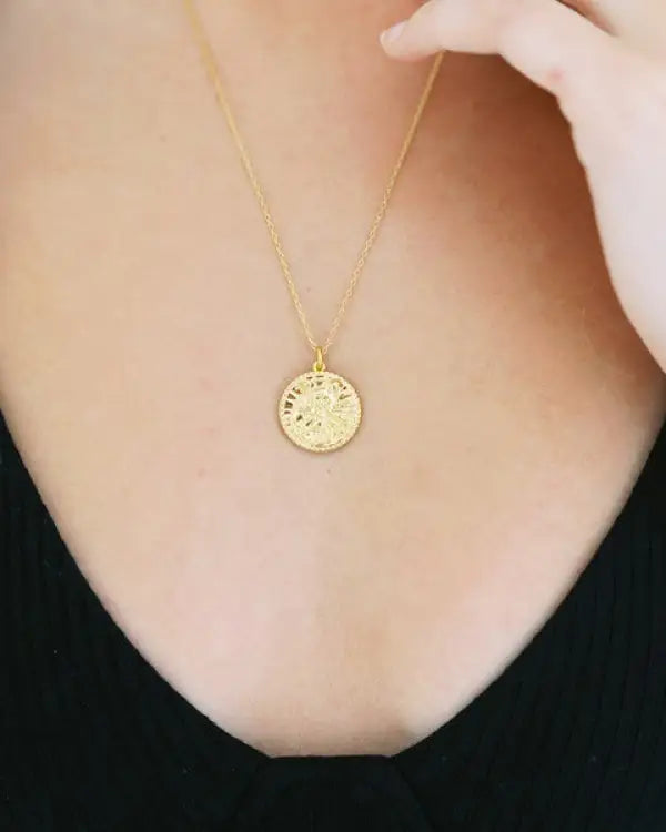 Chinese Zodiac Coin Necklace - Monkey