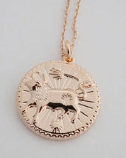 Chinese Zodiac Coin Necklace - Ox