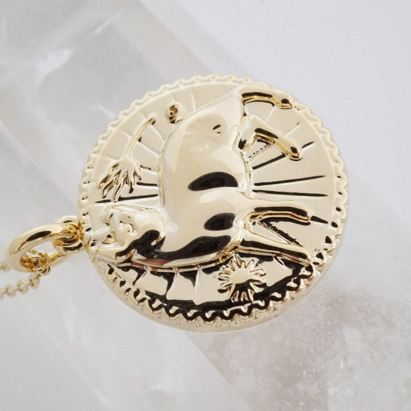Chinese Zodiac Coin Necklace - Pig