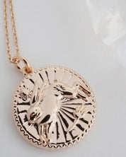 Chinese Zodiac Coin Necklace - Rabbit