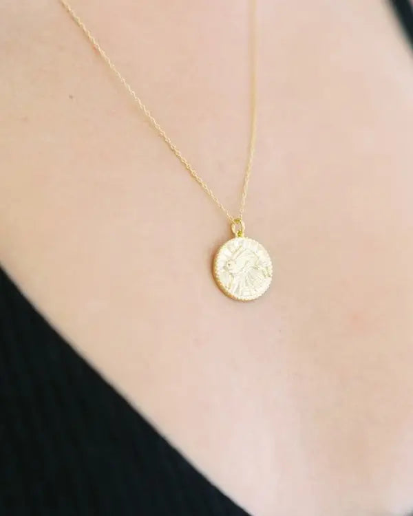 Chinese Zodiac Coin Necklace - Rabbit