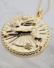 Chinese Zodiac Coin Necklace - Rabbit