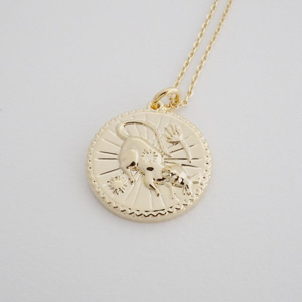 Chinese Zodiac Coin Necklace - Rat