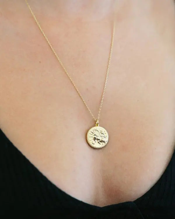 Chinese Zodiac Coin Necklace - Rat