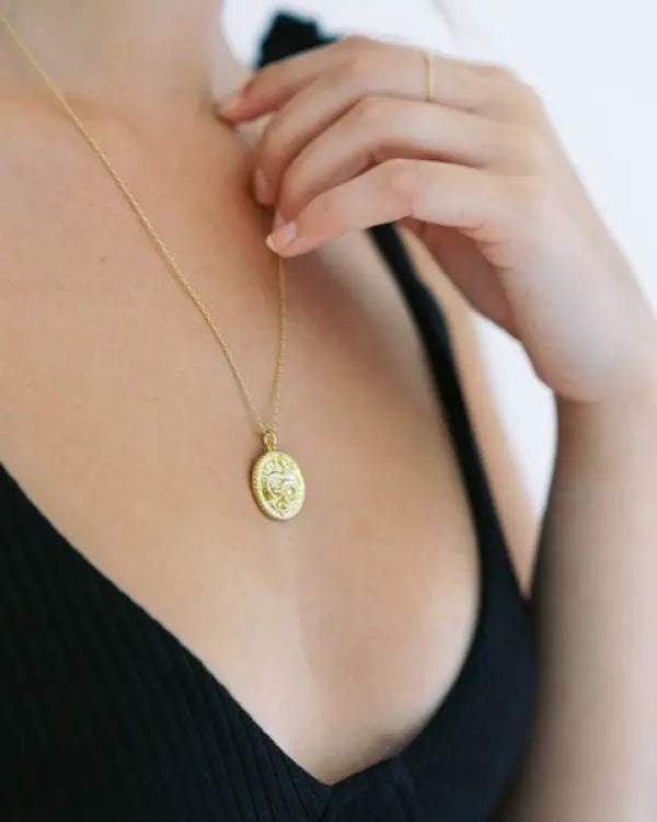 Chinese Zodiac Coin Necklace - Snake