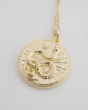 Chinese Zodiac Coin Necklace - Snake