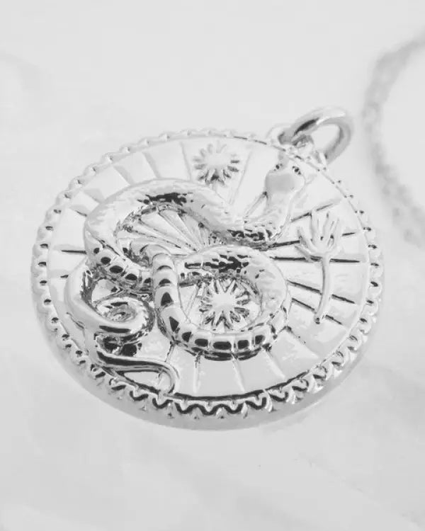 Chinese Zodiac Coin Necklace - Snake