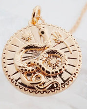 Chinese Zodiac Coin Necklace - Snake