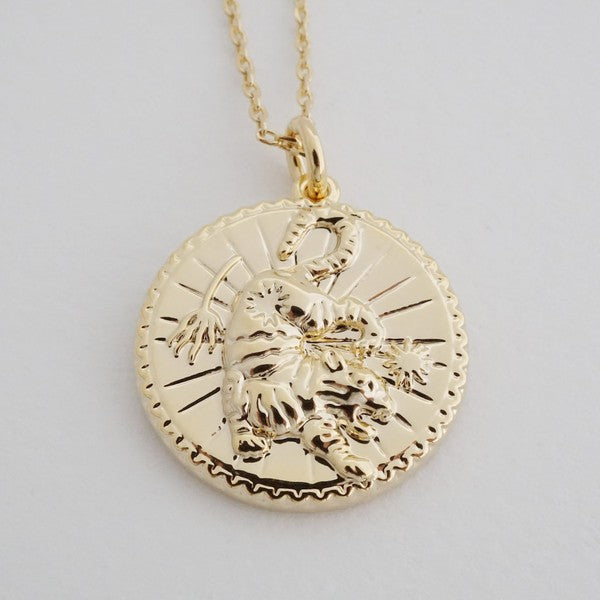 Chinese Zodiac Coin Necklace - Tiger