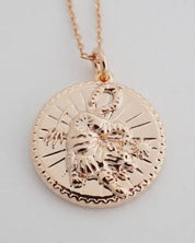 Chinese Zodiac Coin Necklace - Tiger