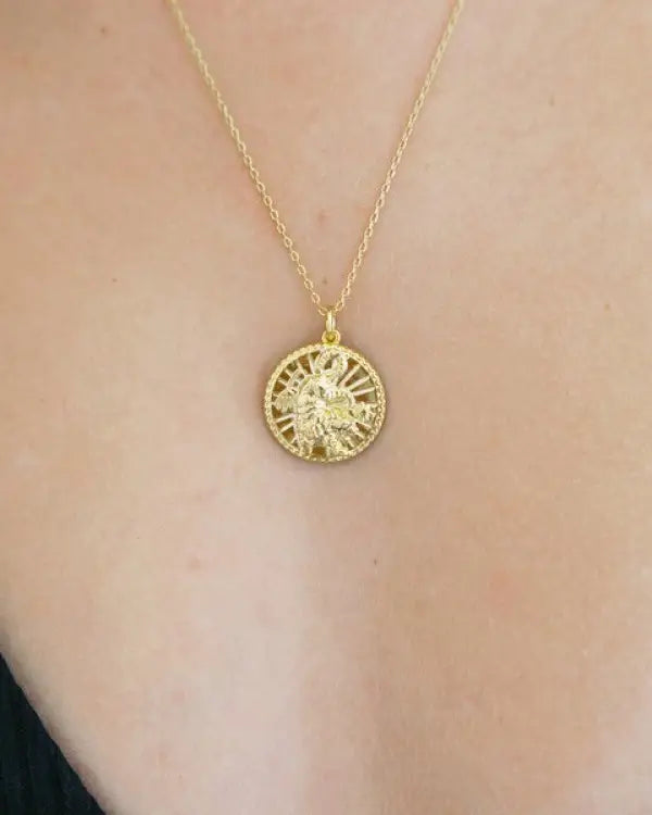 Chinese Zodiac Coin Necklace - Tiger