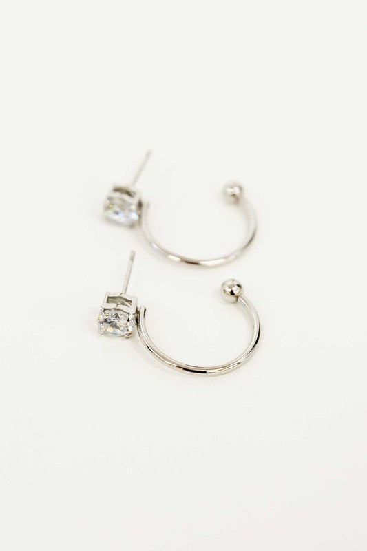 Classic Stone Stud Earrings