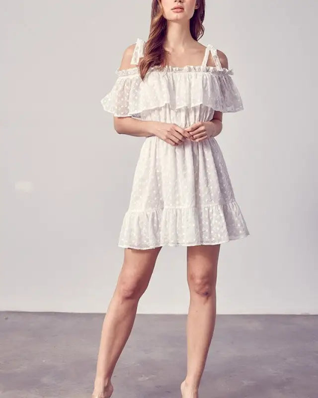 Cold Shoulder Ruffle Dress